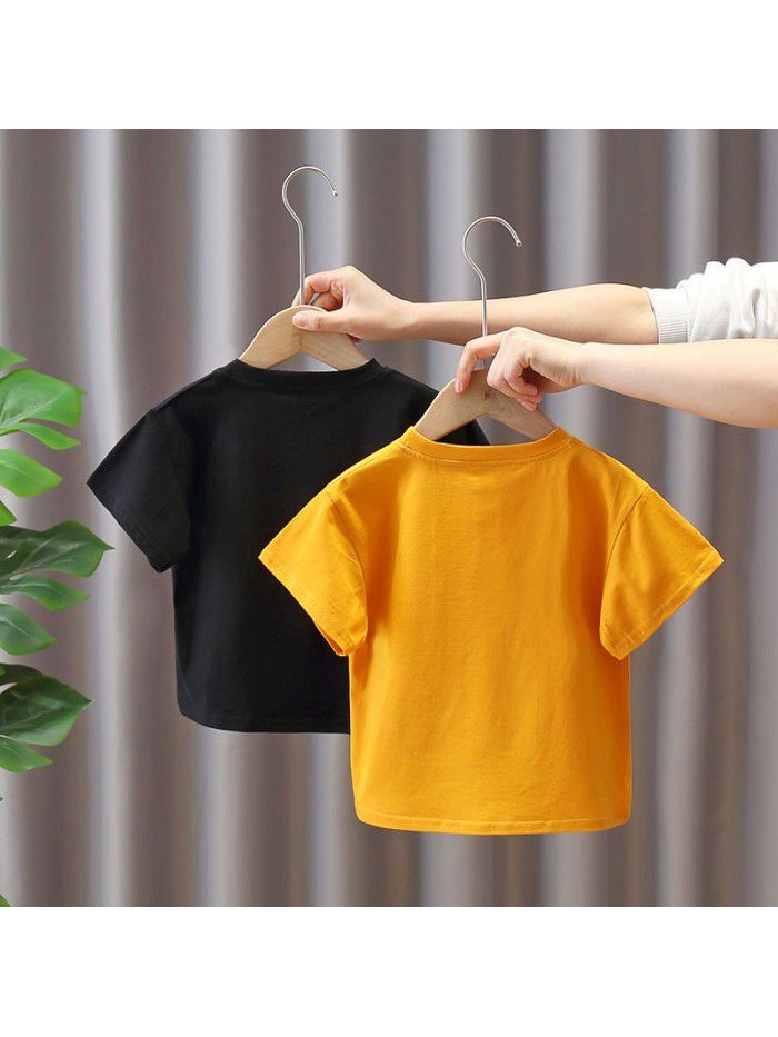 1581 children's wear boys' cartoon short sleeve T-shirt summer top 3 children's fashion Korean leisure  NEW 