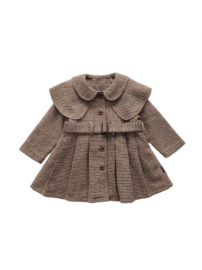 Girls' autumn and winter coat  new children's Korean version thickened middle and long foreign style coat collar foreign trade wholesale 