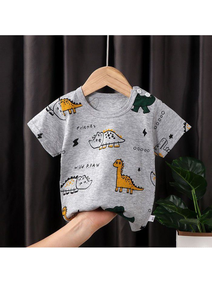 Children's short sleeve T-shirt pure cotton girls' summer baby's summer children's  boys' top 