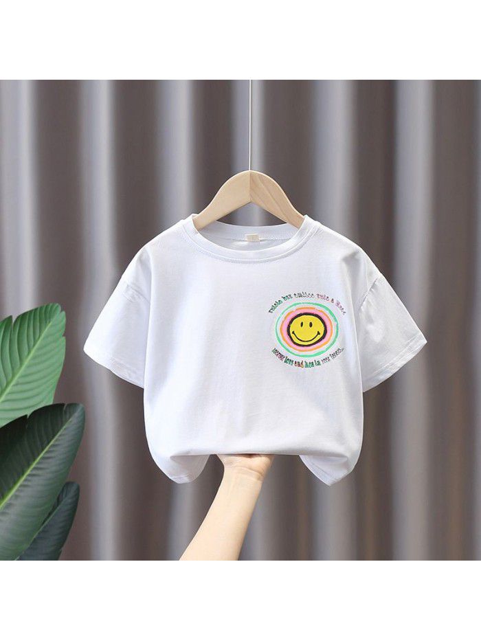 1523 children's short sleeve T-shirt summer clothing  new children's clothing boys' half sleeve baby Korean top children's T-shirt 