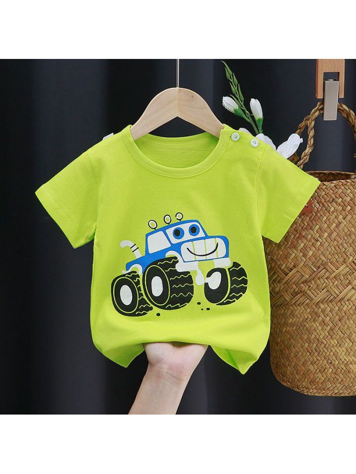 Children's short sleeve T-shirt pure cotton girls' summer baby's summer children's  boys' top 