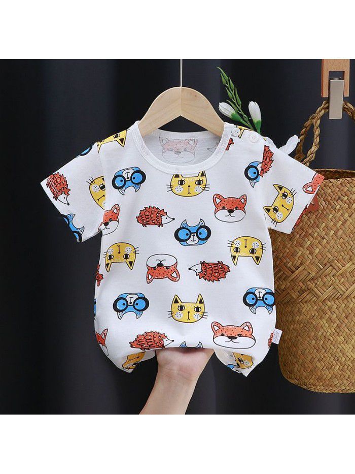 Children's short sleeve T-shirt pure cotton girls' summer baby's summer children's  boys' top 