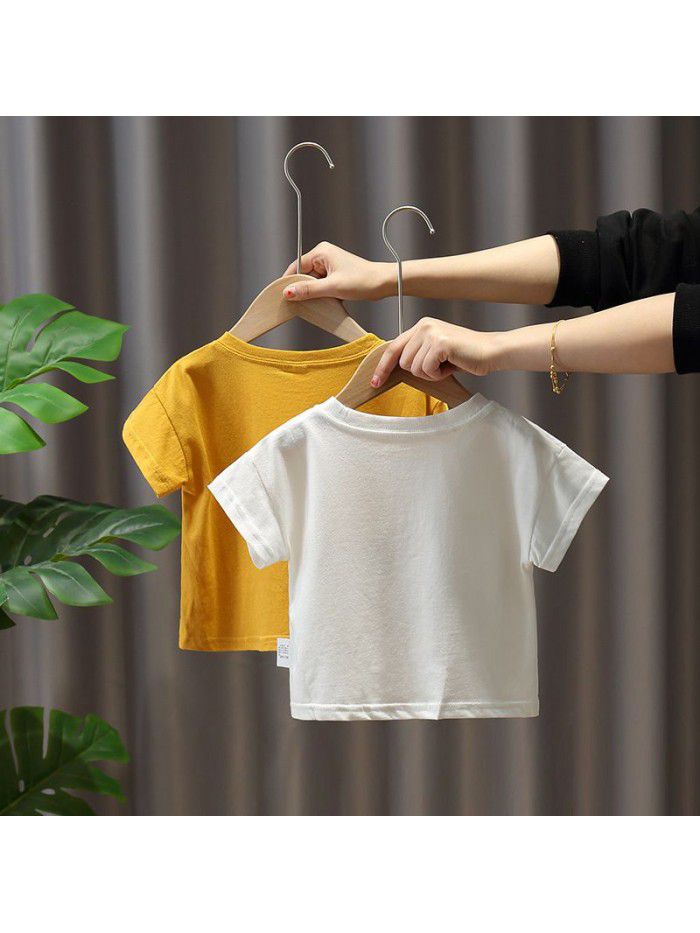 Summer  2 baby 3 half sleeve men's and women's 4 children's short sleeve children's 5 top foreign style 6 Korean fashion T-shirt 4509 