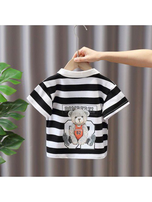 1578 boys' striped short sleeve T-shirt  new ...