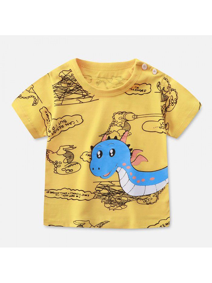 Children's short sleeve T-shirt pure cotton girls' summer baby's summer children's  boys' top 