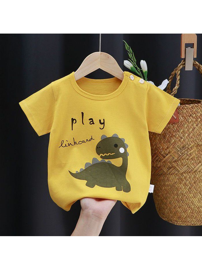 Children's short sleeve T-shirt pure cotton girls' summer baby's summer children's  boys' top 