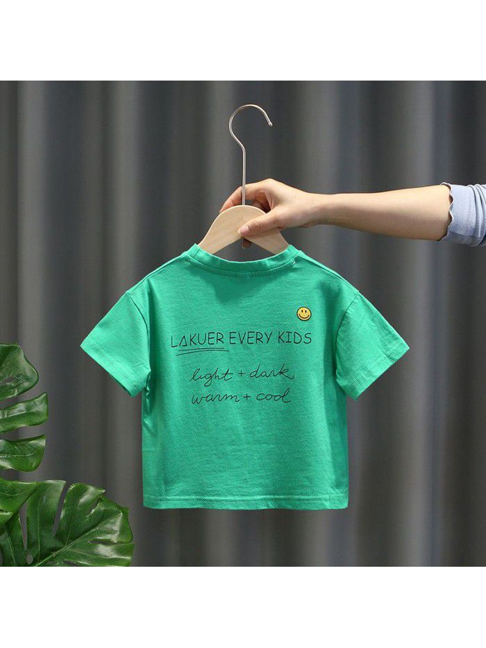 1509 boys' short sleeve T-shirt  summer new children's clothing baby 1 year old 3 baby half sleeve thin T-shirt 