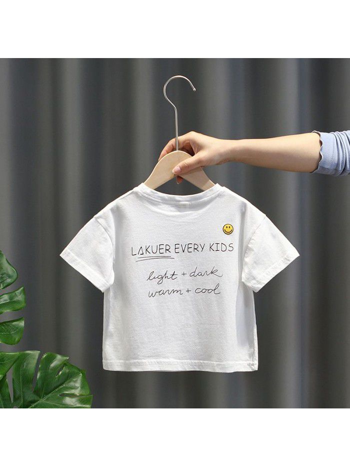 1509 boys' short sleeve T-shirt  summer new children's clothing baby 1 year old 3 baby half sleeve thin T-shirt 