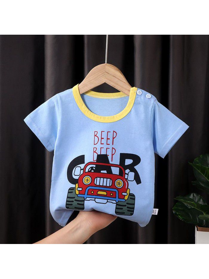 Children's short sleeve T-shirt pure cotton girls' summer baby's summer children's  boys' top 
