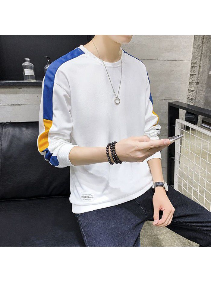 Fashion sweater men's autumn  new men's wear Korean Trend slim round neck bottomed shirt for young students 