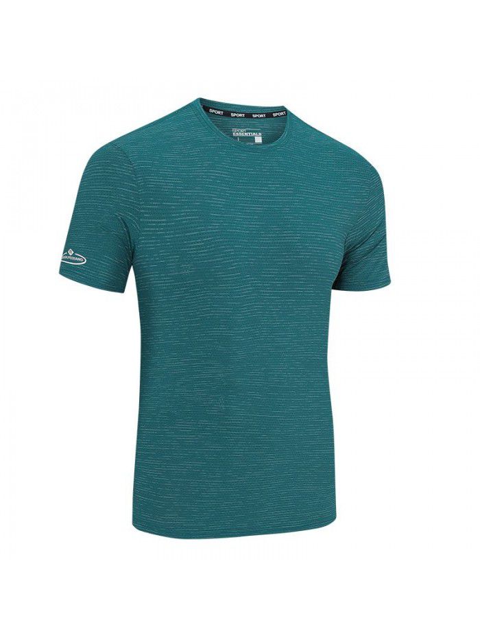 Ice cool and breathable short sleeve t-shirt men's mesh quick drying air conditioner elastic summer large T-shirt half sleeve fashion 