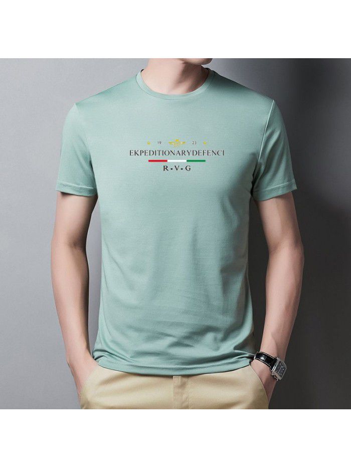 men's short sleeve t-shirt men's summer round neck half sleeve men's t-fashion men's T-shirt youth undergarment short sleeve men's T-shirt 