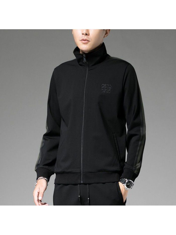 autumn new men's sweater Korean cardigan long sleeve fashion men's coat elastic Youth Fashion Top 