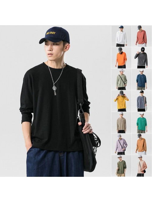 Long sleeve t-shirt men's  new trend autumn K...