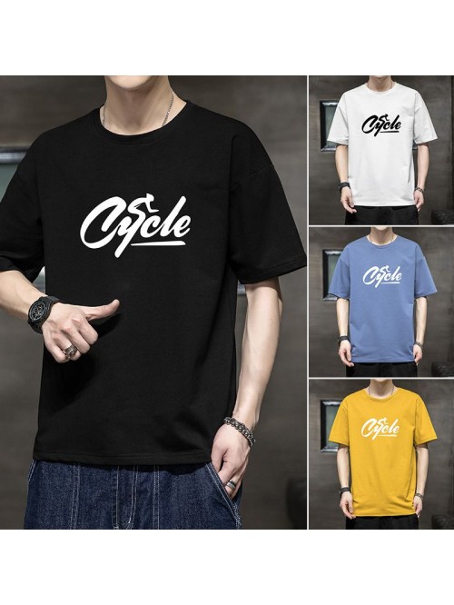 Breathable short sleeve t-shirt men's  summer...