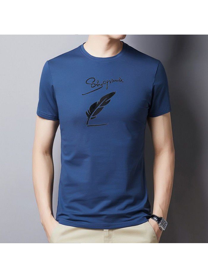 men's short sleeve t-shirt men's summer round neck half sleeve men's t-fashion men's T-shirt youth undergarment short sleeve men's T-shirt 