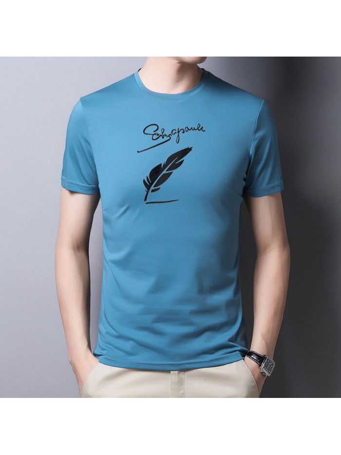 men's short sleeve t-shirt men's summer round neck half sleeve men's t-fashion men's T-shirt youth undergarment short sleeve men's T-shirt 