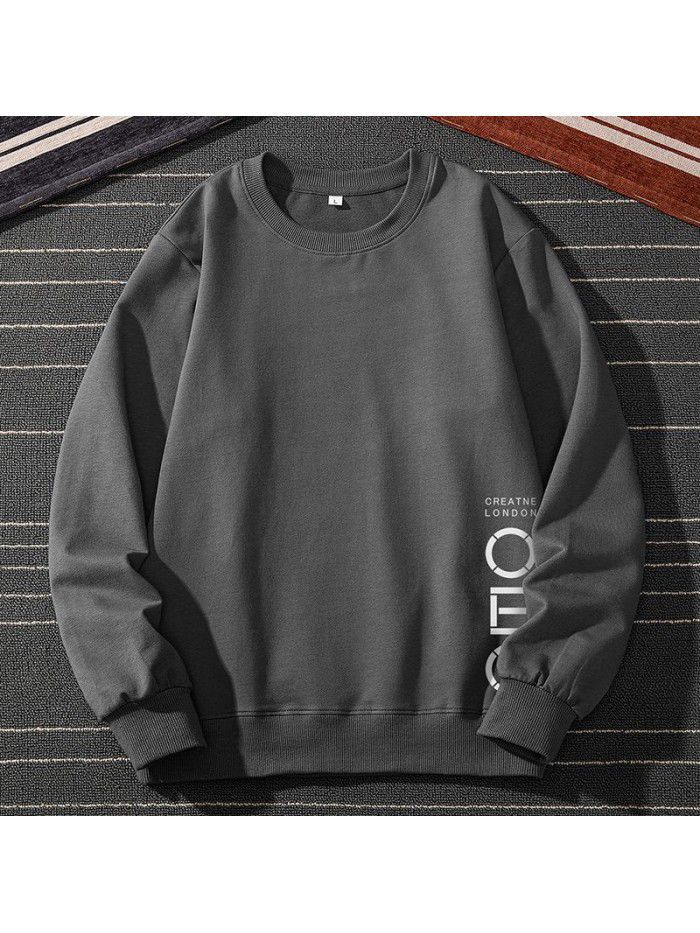 Men's sweater  new spring round neck long sleeve T-shirt Korean Trend Pullover Top Men's fashion 