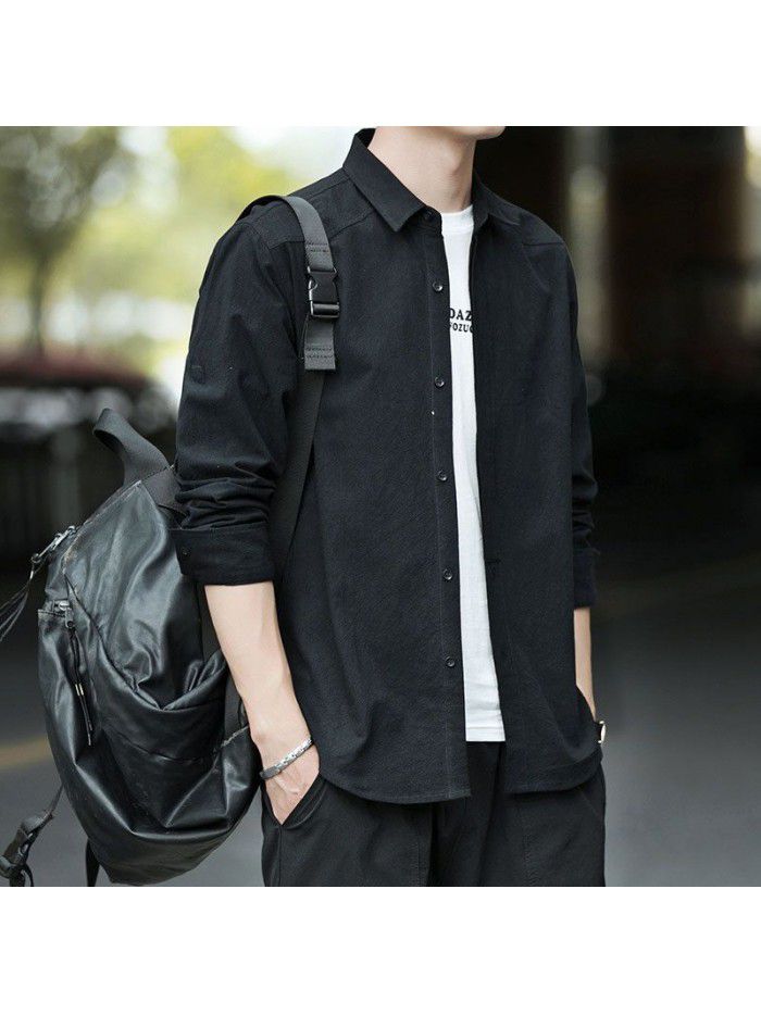 new spring and autumn men's long sleeve shirt men's slim men's shirt casual clothes men's fashion 
