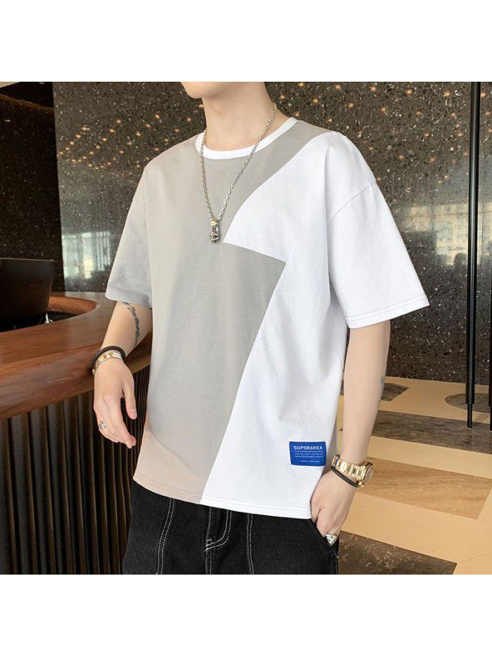  new summer men's short sleeve t-shirt men's top Korean cotton half sleeve fashion T-shirt trend students 