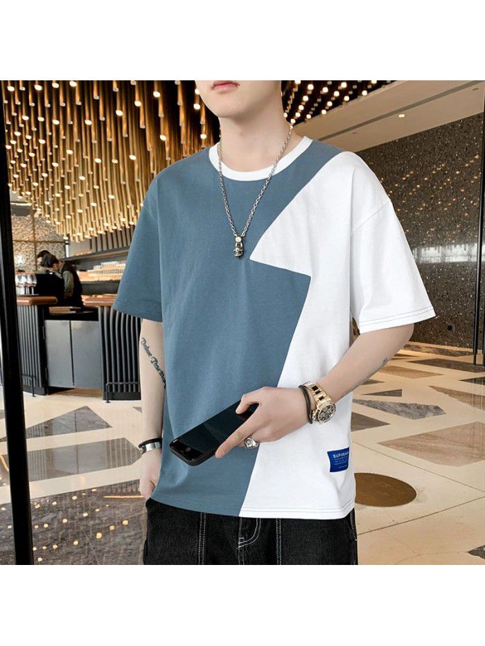  new summer men's short sleeve t-shirt men's top Korean cotton half sleeve fashion T-shirt trend students 