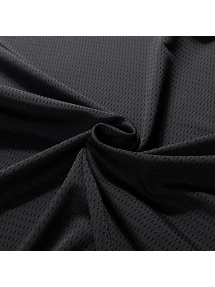 Ice silk breathable short sleeve men's t-shirt men's fast dry elastic summer new sports slim men's T-shirt half sleeve fashion 