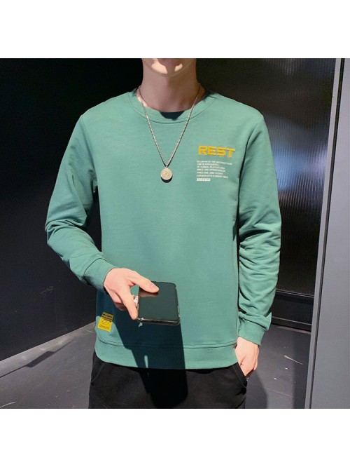  spring new men's long sleeve T-shirt fashion...