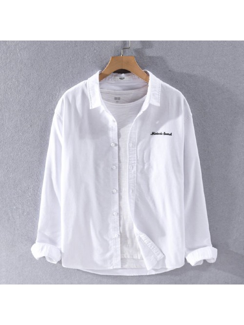 Men's soft washable Oxford long sleeve cotton...