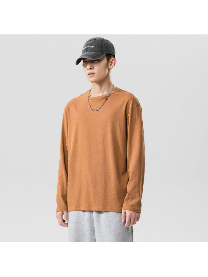 Long sleeve t-shirt men's  new trend autumn Korean T-shirt with fashionable men's wear 