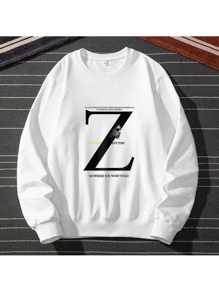 Men's sweater  new spring round neck long sleeve T-shirt Korean Trend Pullover Top Men's fashion 