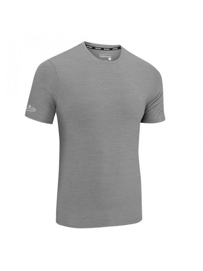 Ice cool and breathable short sleeve t-shirt men's mesh quick drying air conditioner elastic summer large T-shirt half sleeve fashion 