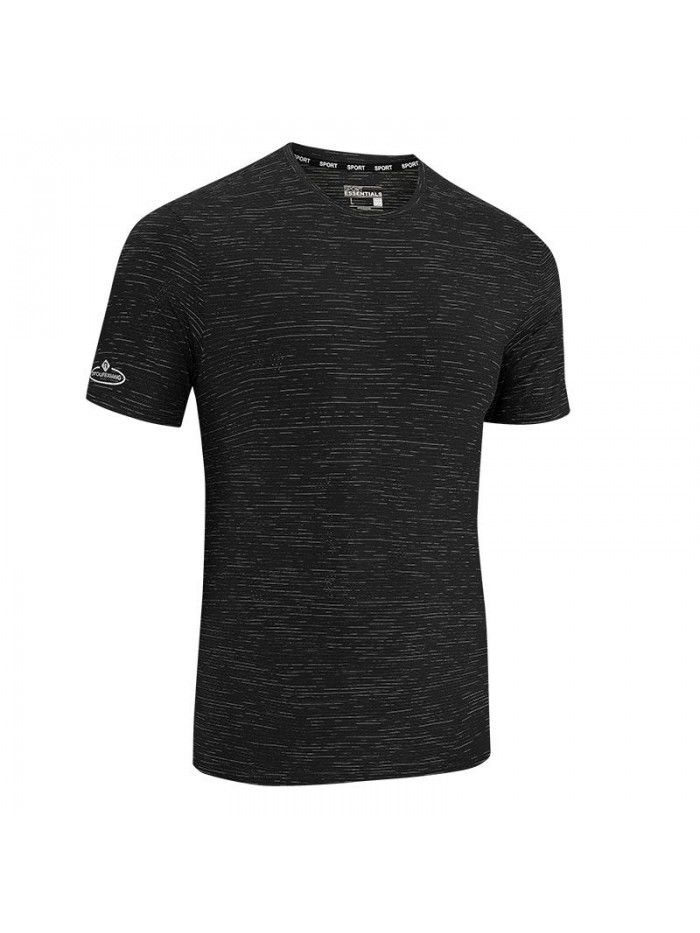 Ice cool and breathable short sleeve t-shirt men's mesh quick drying air conditioner elastic summer large T-shirt half sleeve fashion 