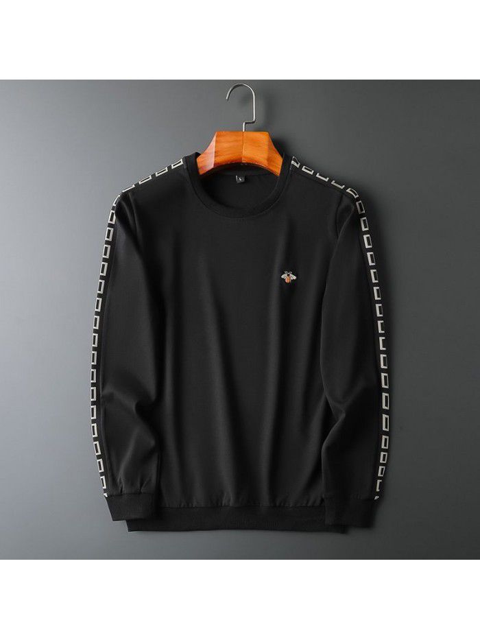 Weiyi men's  autumn new leisure elastic long sleeve T-shirt bottomed Top Men's fashion Korean youth 