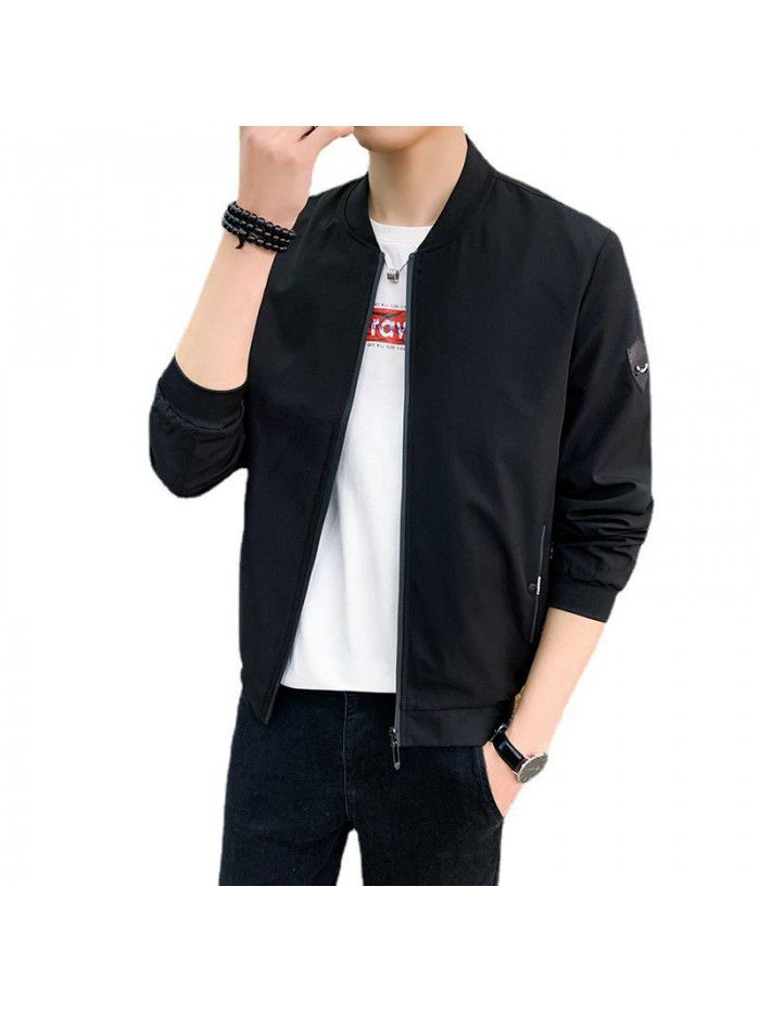 Men's jacket  spring and Autumn New Korean leisure men's simple jacket for students 