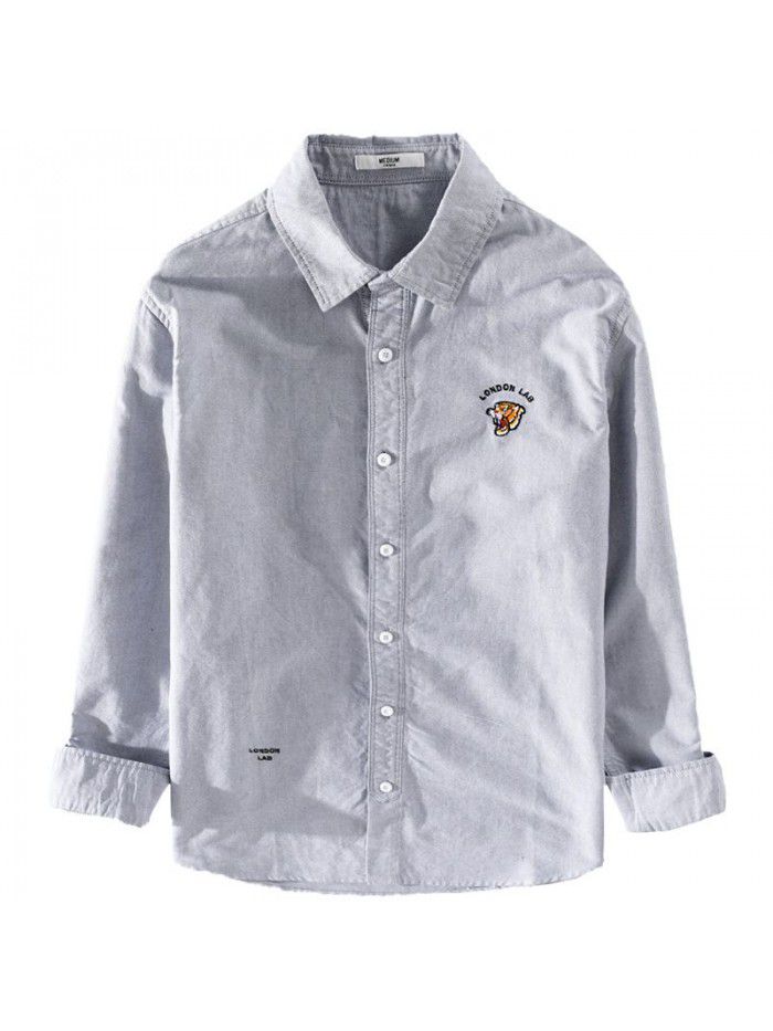 Oxford cotton men's shirt in spring and Autumn 