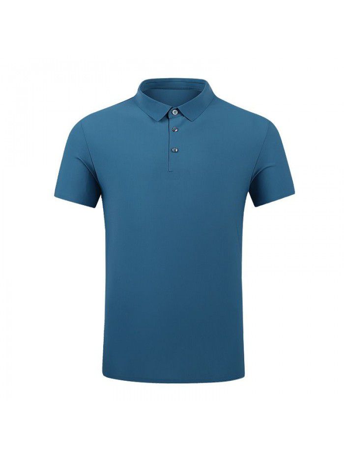 Ice cool men's Lapel short sleeve t-shirt men's half sleeve  summer new large T-shirt short sleeve polo 