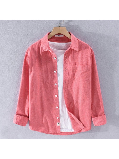 Men's casual simple four seasons Cotton Long ...