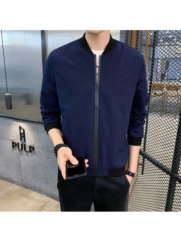 Men's jacket  spring and Autumn New Korean leisure men's simple jacket for students 