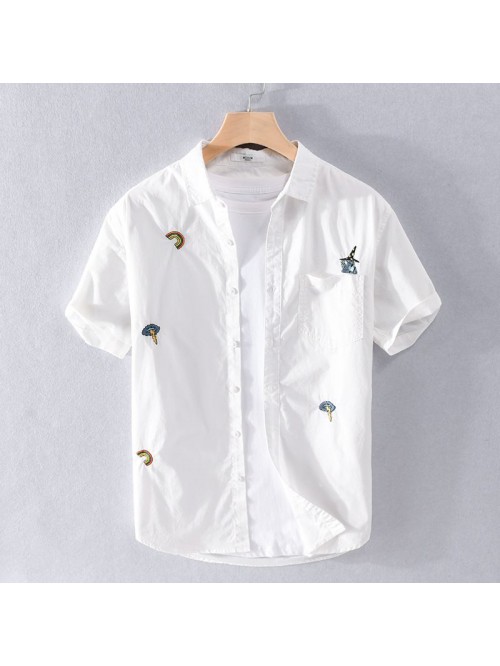 Summer leisure fashion logo embroidery fashion men...