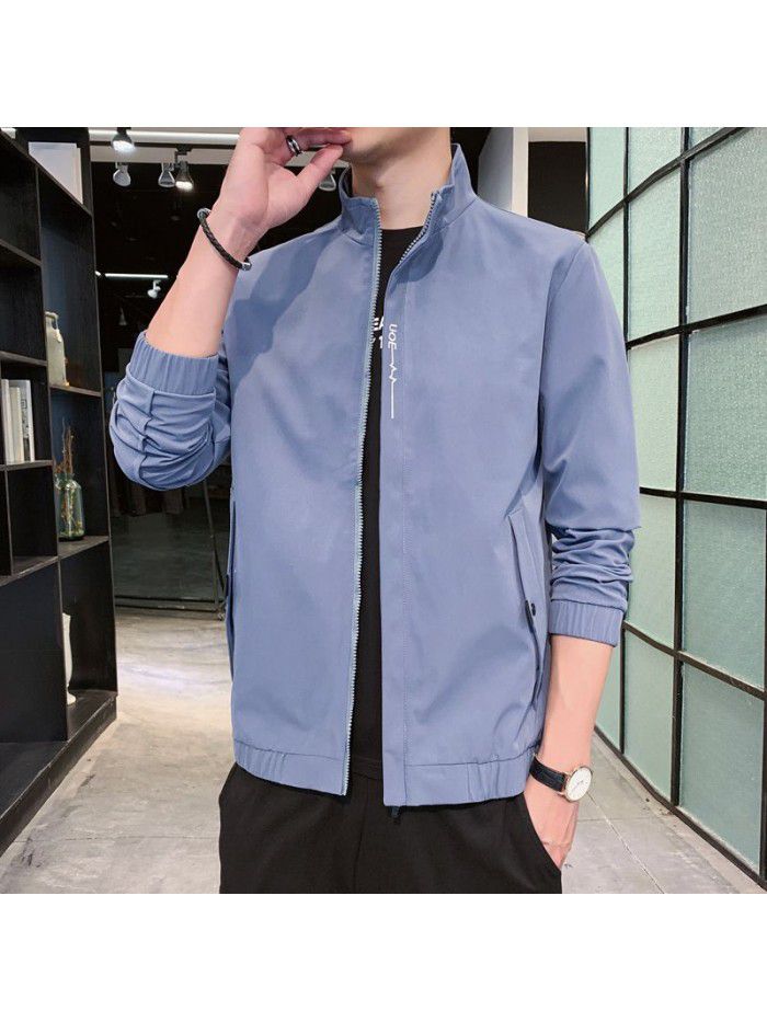 Jacket men's autumn new Korean fashion casual men's coat young students simple versatile fashion spring and autumn wear 