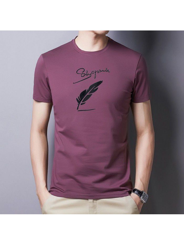 men's short sleeve t-shirt men's summer round neck half sleeve men's t-fashion men's T-shirt youth undergarment short sleeve men's T-shirt 