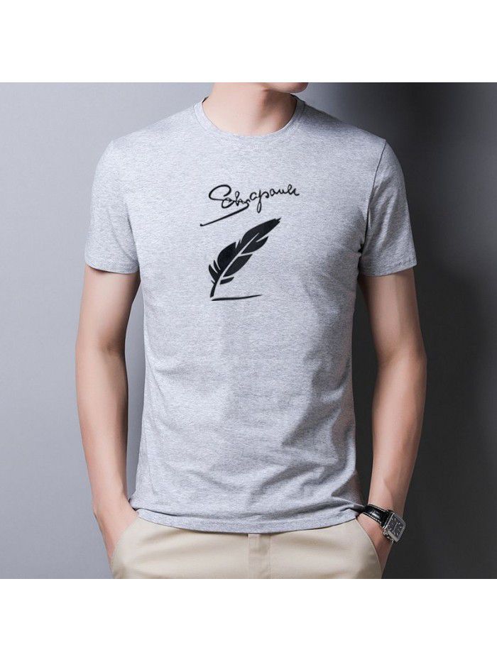 men's short sleeve t-shirt men's summer round neck half sleeve men's t-fashion men's T-shirt youth undergarment short sleeve men's T-shirt 
