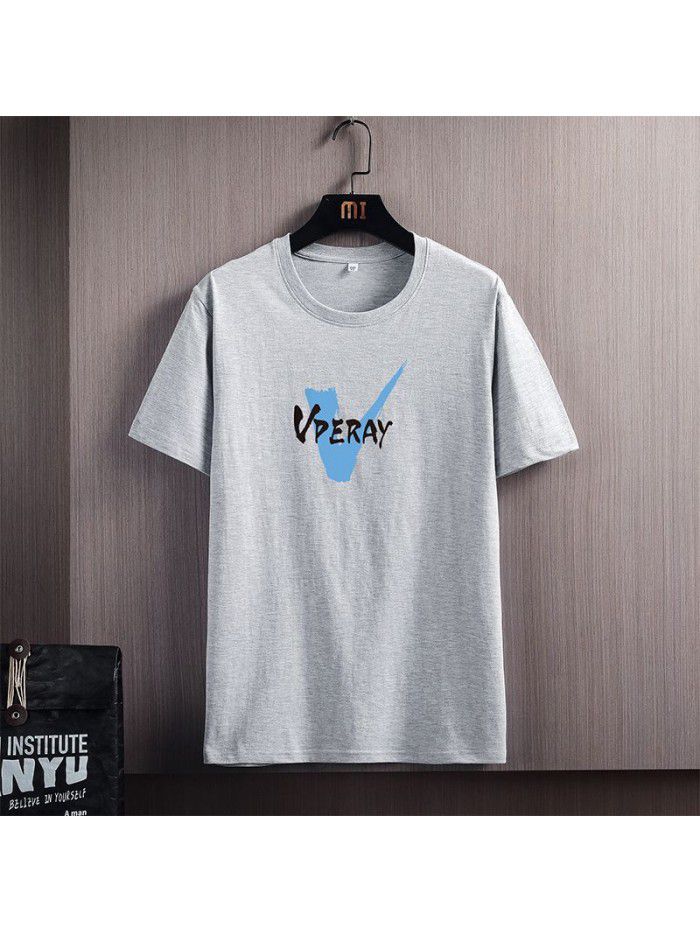 Breathable  summer new men's short sleeve T-shirt cotton half sleeve large men's T-shirt Korean top student 
