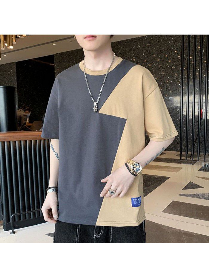  new summer men's short sleeve t-shirt men's top Korean cotton half sleeve fashion T-shirt trend students 