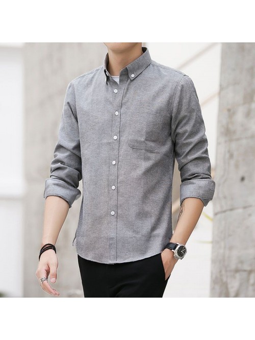men's long sleeve shirt spring autumn casual ...