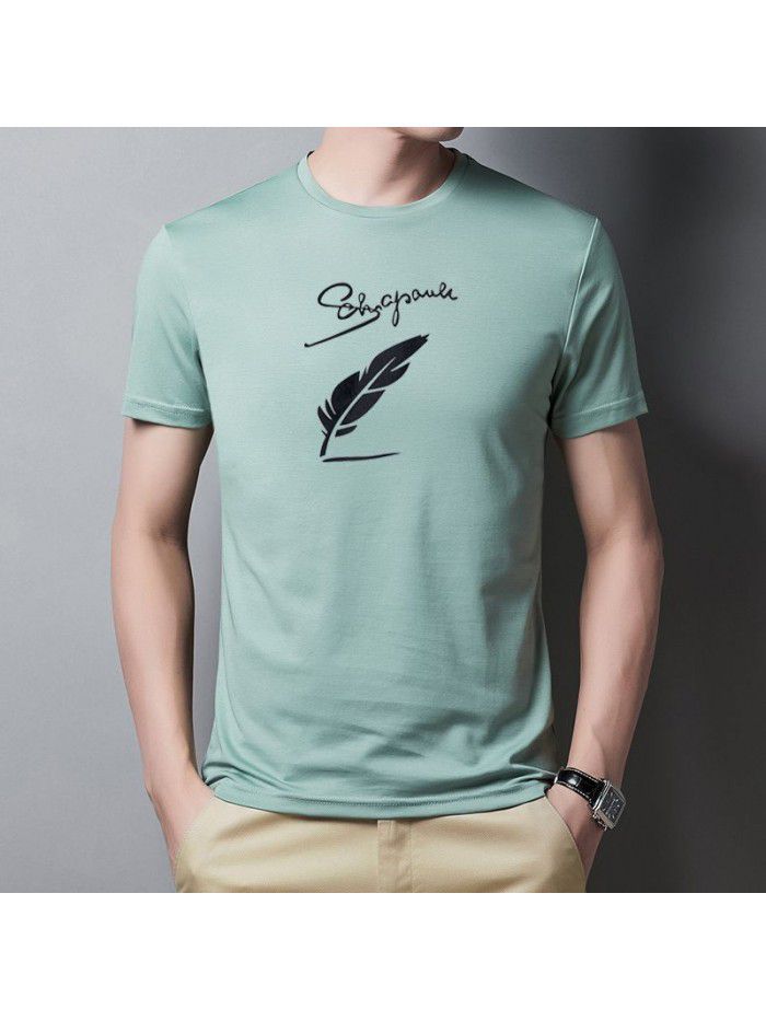 men's short sleeve t-shirt men's summer round neck half sleeve men's t-fashion men's T-shirt youth undergarment short sleeve men's T-shirt 