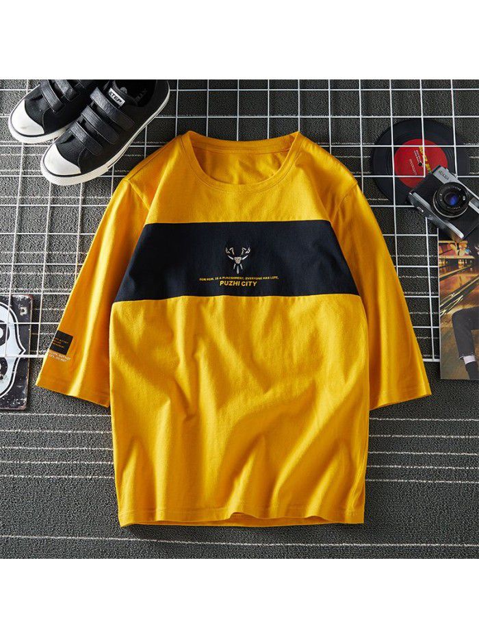 Breathable  new men's short sleeve T-shirt Summer Cotton sweat absorption large size loose half sleeve t-shirt men's fat 