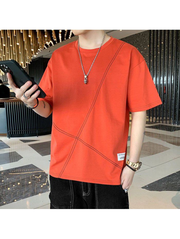  new summer men's short sleeve t-shirt men's top Korean cotton half sleeve fashion T-shirt trend students 