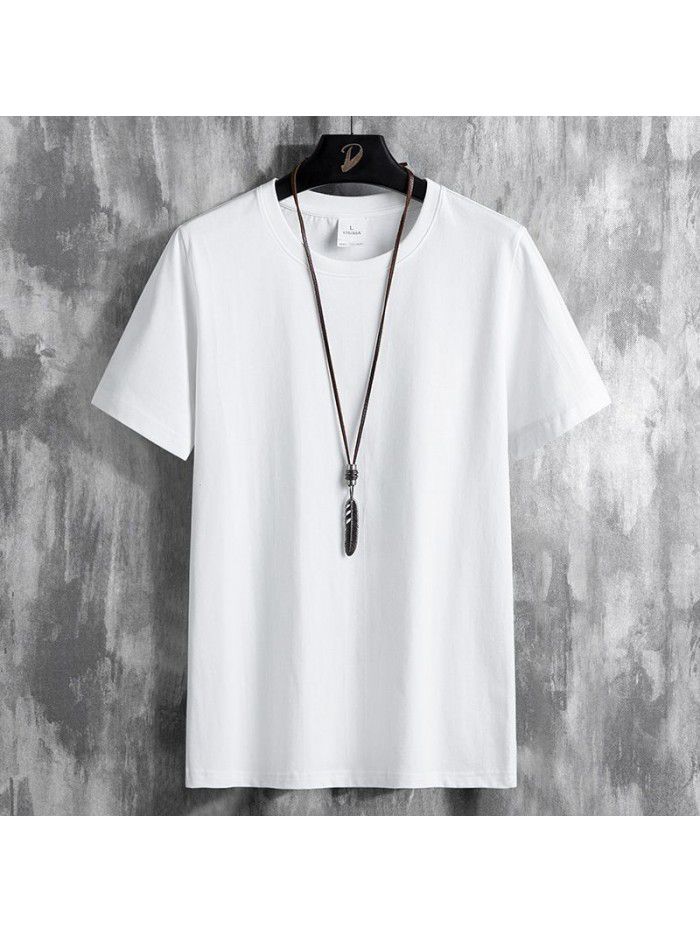 Breathable  summer new men's short sleeve T-shirt cotton half sleeve large men's T-shirt Korean top student 