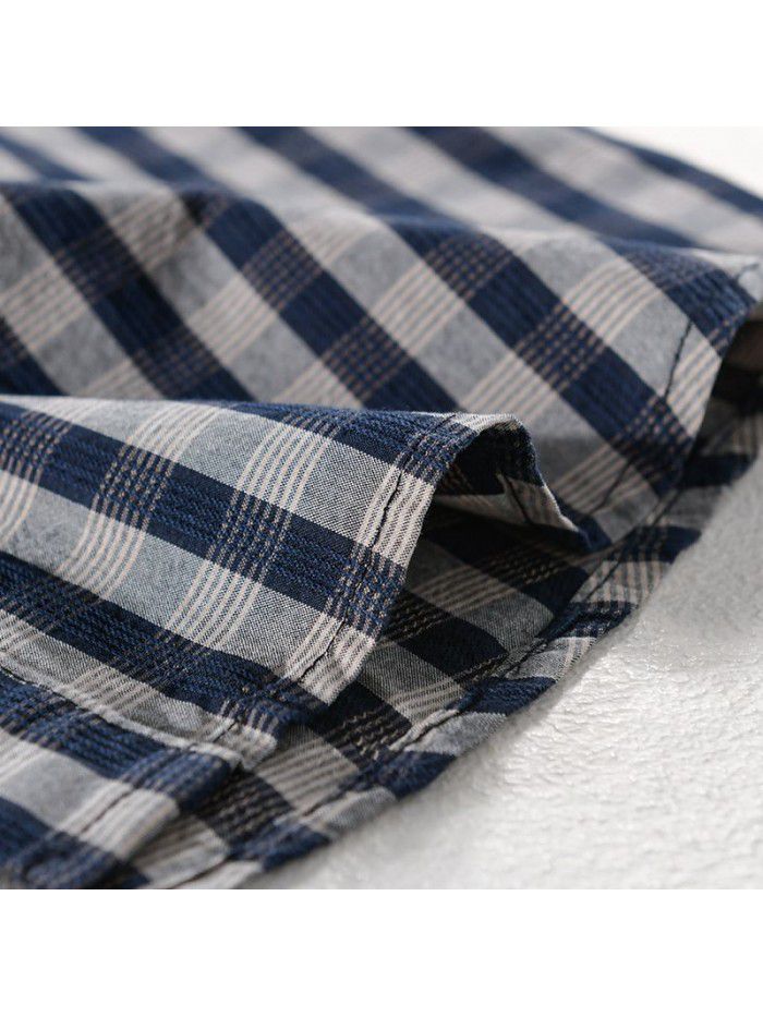 In spring and autumn, men's small Plaid literature and art leisure long sleeve shirt is popular, Japanese small fresh pure cotton shirt 9403 